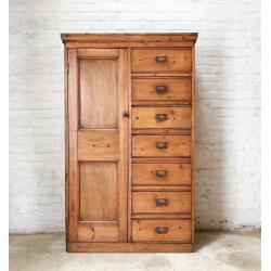 Large 19th Century Antique Pine Cabinet / Pantry / Laundry RUSTIC TRADITIONAL