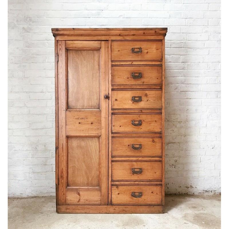 Large 19th Century Antique Pine Cabinet / Pantry / Laundry RUSTIC TRADITIONAL