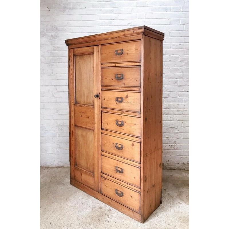 Large 19th Century Antique Pine Cabinet / Pantry / Laundry RUSTIC TRADITIONAL