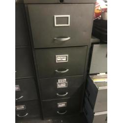 Vintage Industrial 4 Draw Metal Filing Cabinet