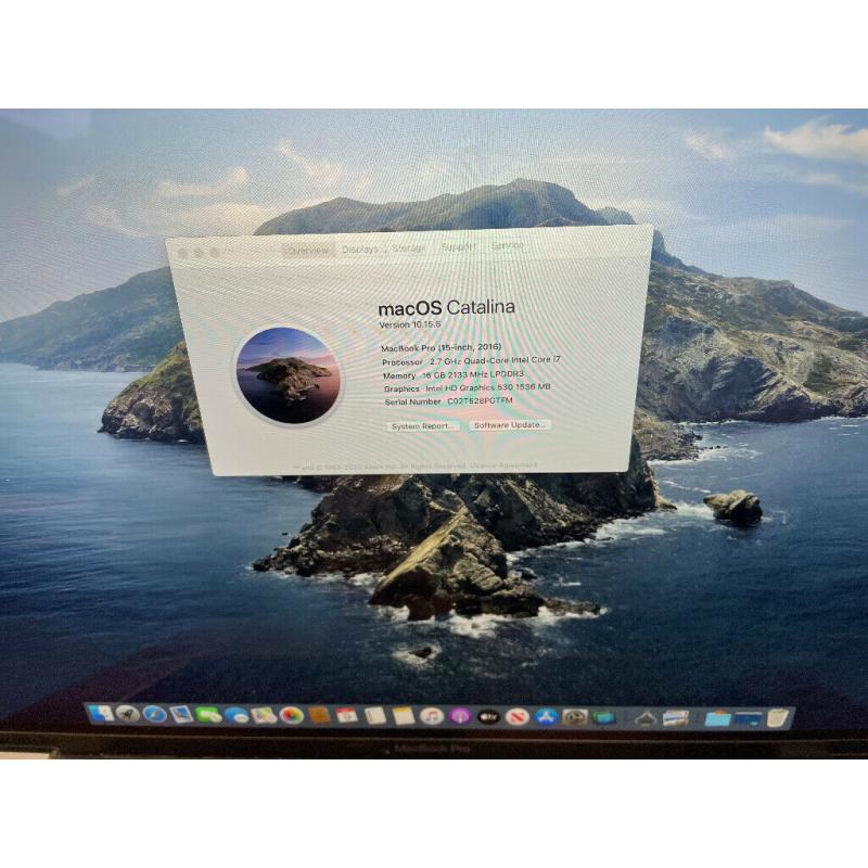 Apple Macbook Pro 15 inch with touch bar - 2016 Model - Space Grey