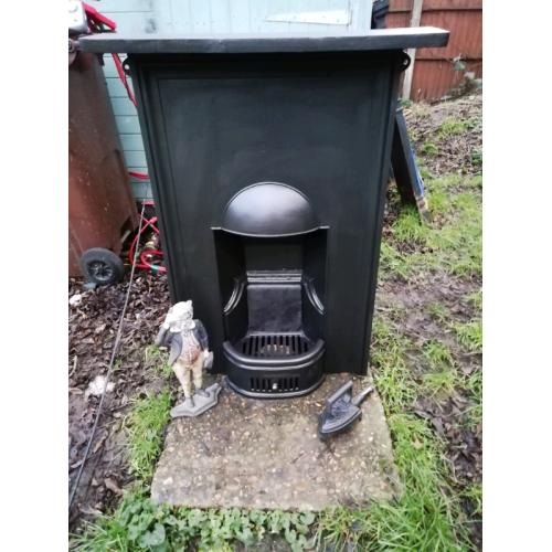Victorian cast iron fireplace original original black