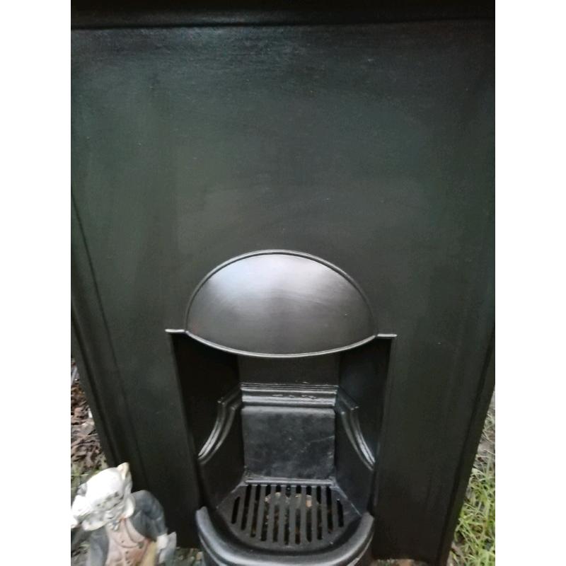 Victorian cast iron fireplace original original black
