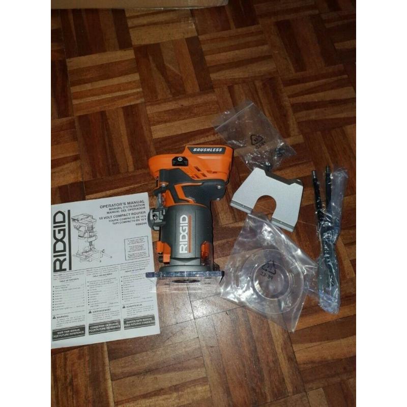 RIDGID (AEG) 18V Brushless Compact Router R86044 GEN5X 2xBase TOOL Only New 2018