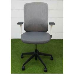 White/ Grey Mesh Chair - Orange Box