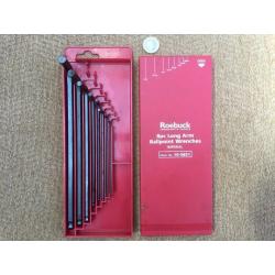 Allen keys, Long Arm Ballpoint: 8pc Imperial set