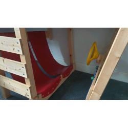 Loft bed with slide