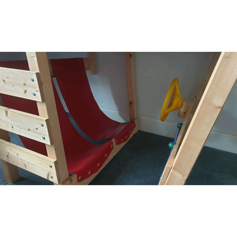 Loft bed with slide