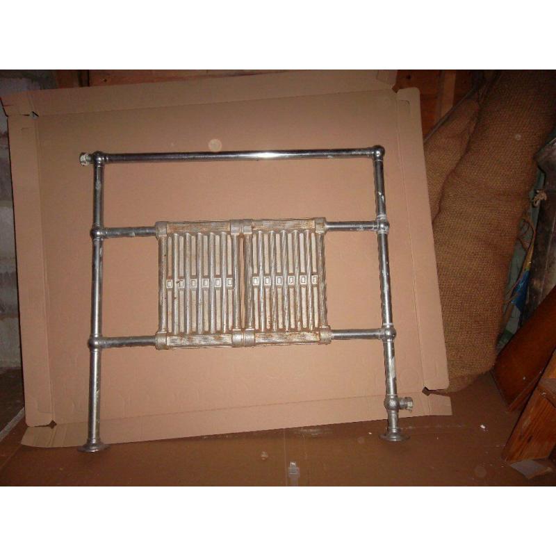 Floor Mounted Retro Towel Rail and Radiator