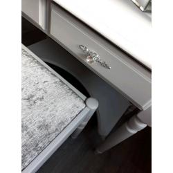 Dressing table mirror and stool