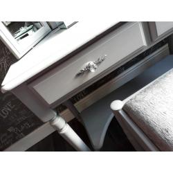 Dressing table mirror and stool