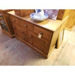 Pine long chest of draws