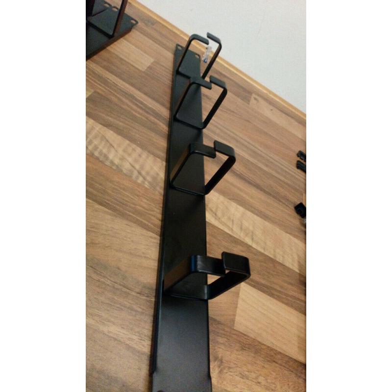 1U Network Cable Management Bar with 4 rings for 19inch cabinet