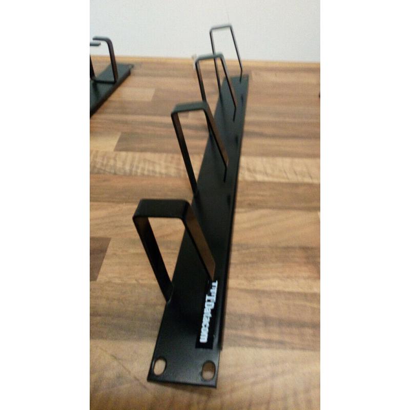1U Network Cable Management Bar with 4 rings for 19inch cabinet