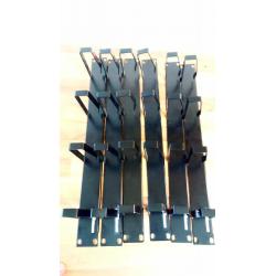 1U Network Cable Management Bar with 4 rings for 19inch cabinet