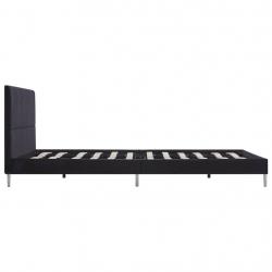 Bed Frame Black Fabric 135x190 cm-281123