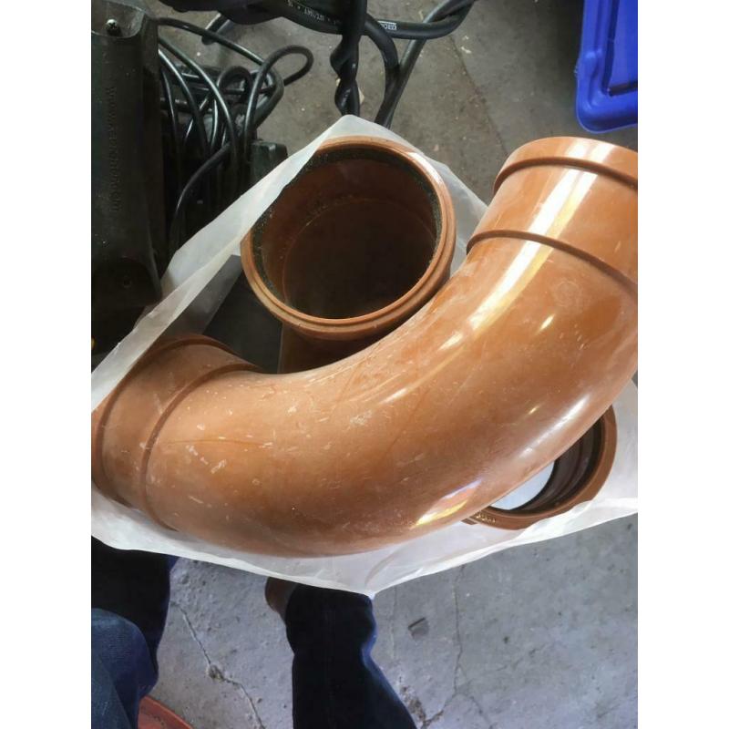 Bag full of sewage pipe connectors