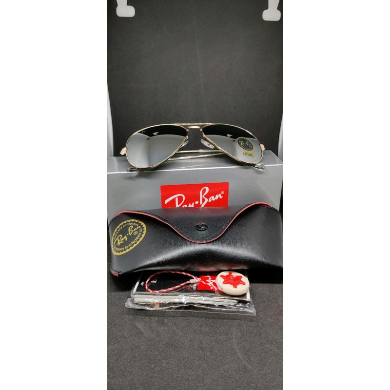 Ray-ban aviator sunglasses chrome