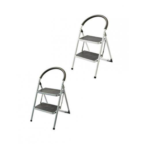 Workzone 2 Step Stool Ladders Stepladders White New