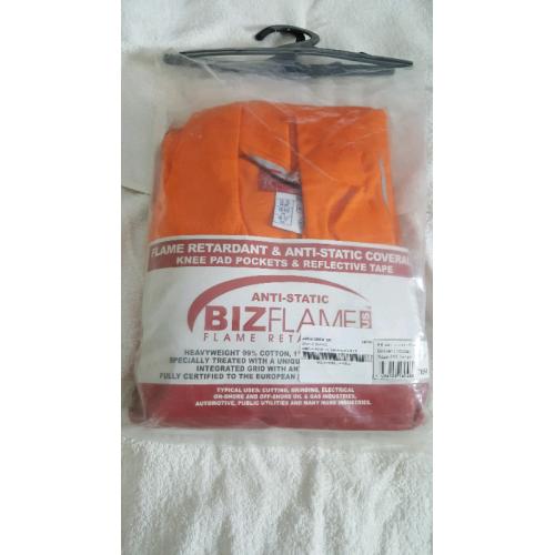 Bizflame flame retardant plus overalls hi vis size XXXL LEG 31"
