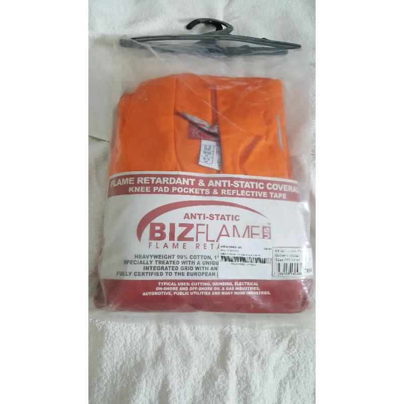Bizflame flame retardant plus overalls hi vis size XXXL LEG 31"