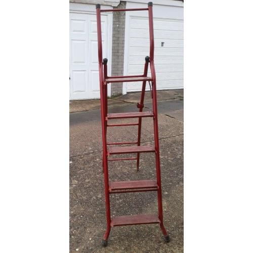 Red metal ladder