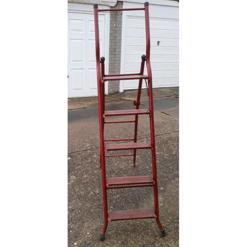 Red metal ladder