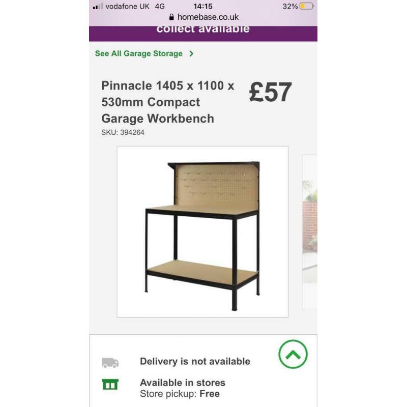 Shelving unit and work bench