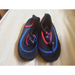 Wet suit shoes.