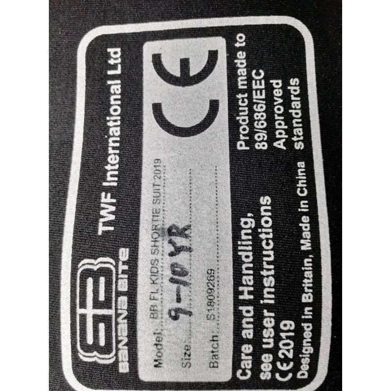 TWF 9-10 year short wetsuit