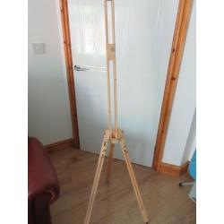 ADJUSTABLE TRIPOD EASEL from CHILD to ADULT + storage carry bag & 2 new canvasses