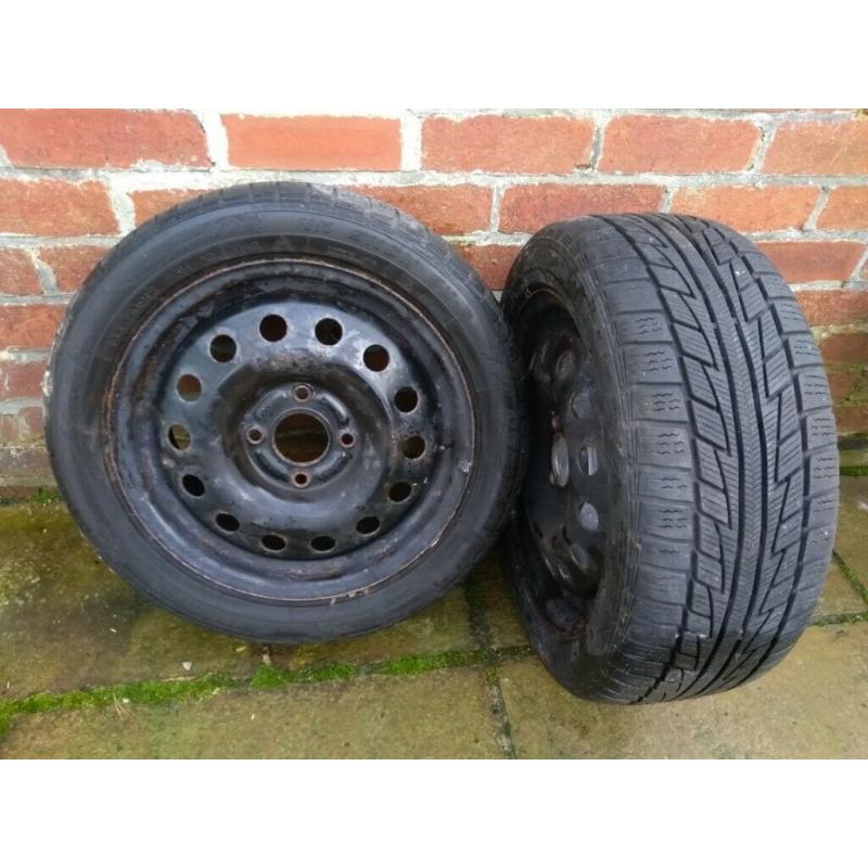 2 winter/snow tyres, Nangkang Snow SV2, 195/50 R15 86H