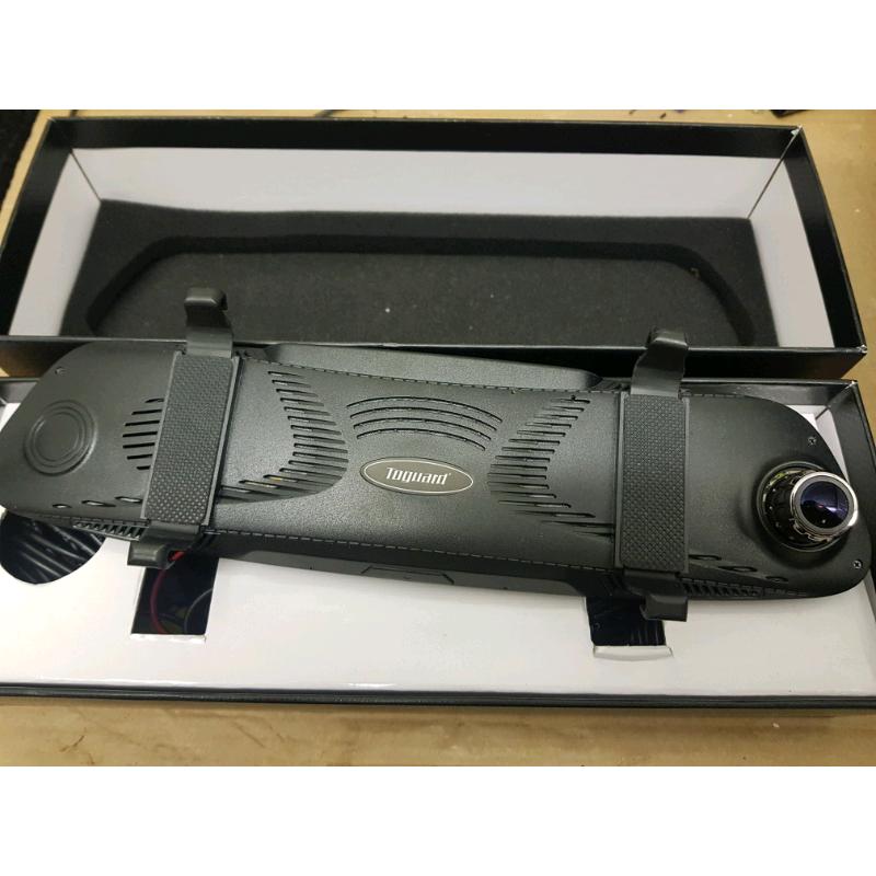 car mirror dash cam accident recorder with front and rear camera