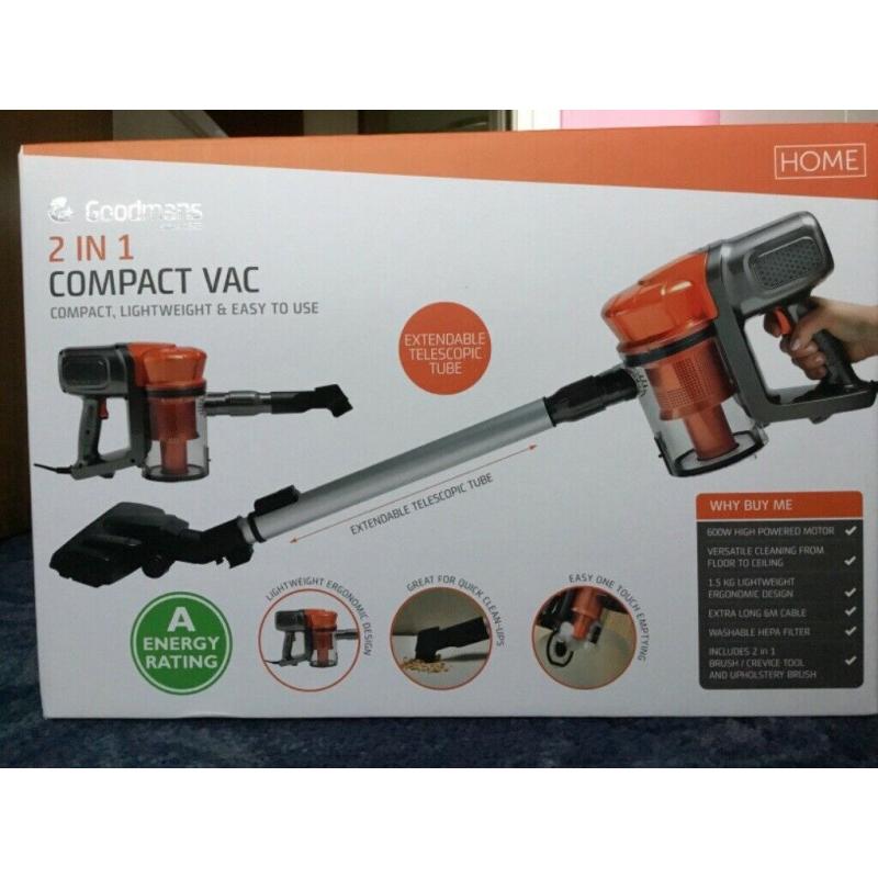 Goodmans 2 in 1 compact vacuum - New