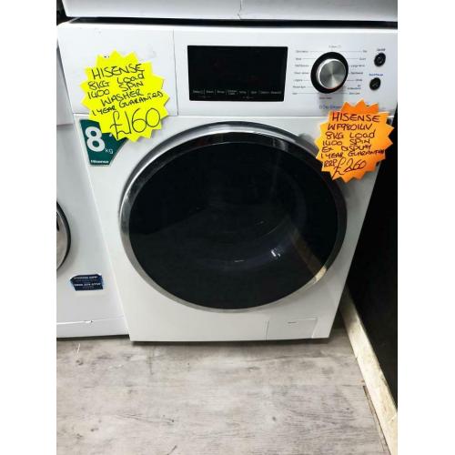 Ex display white hisense 8kg ld 1400 spin washing machine