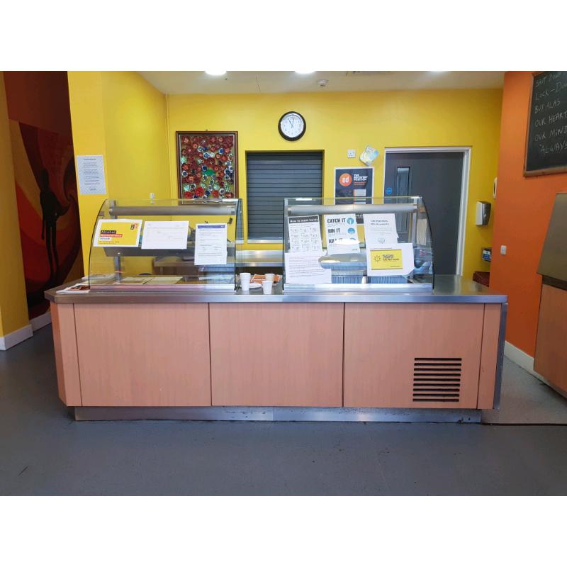 Commercial hot and cold counter.