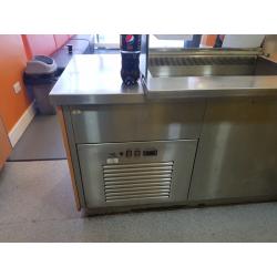 Commercial hot and cold counter.