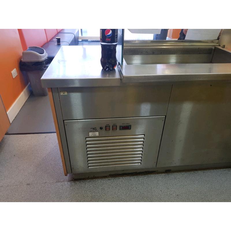 Commercial hot and cold counter.