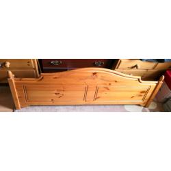 Headboard, pine, king size. Excellent condition. Complete with fixings