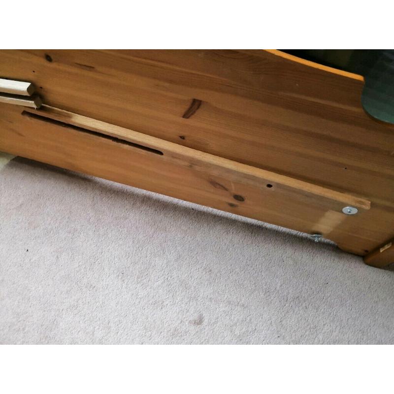 Headboard, pine, king size. Excellent condition. Complete with fixings