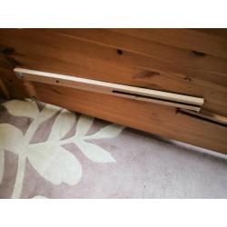 Headboard, pine, king size. Excellent condition. Complete with fixings