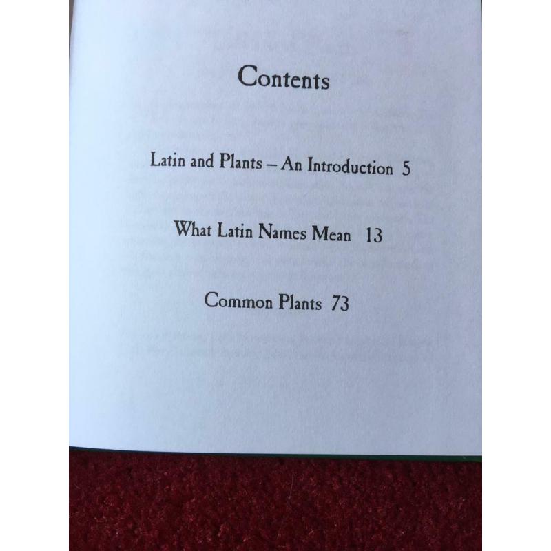 Enthusiasts Book of Gardening Latin