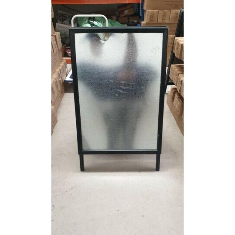 12 PAVEMENT POSTER SIGN A-BOARD DISPLAY STAND Outdoor METAL HEAVY DUTY FOLDING Outdoor Cafe