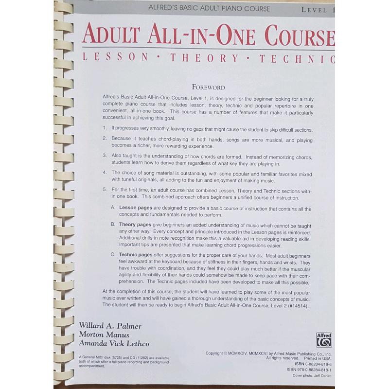 Adult All-in-one piano course