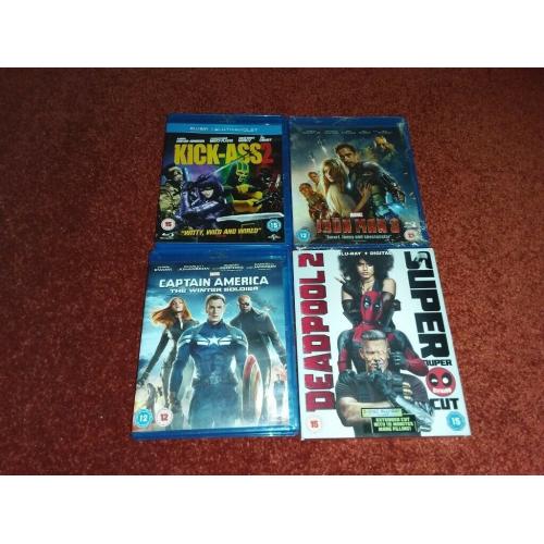 4 x BLU RAY DVD'S FOR SALE.