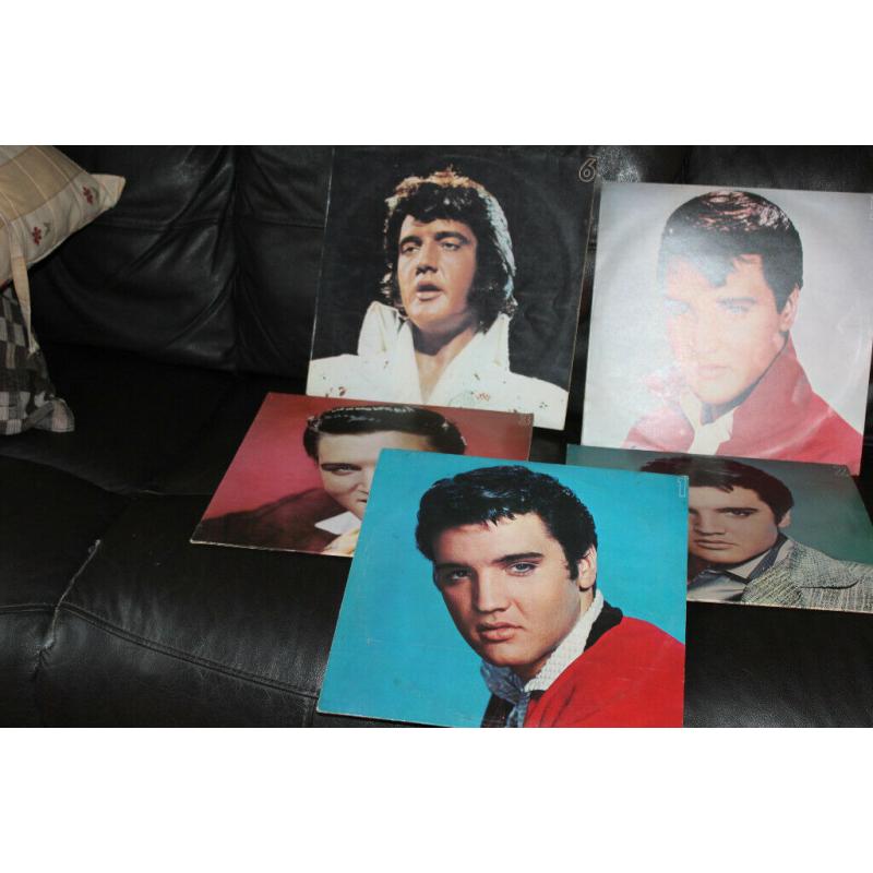 5 elvis records from a box set dated from 1959/72/77/57