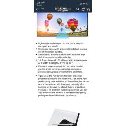 White projector screen