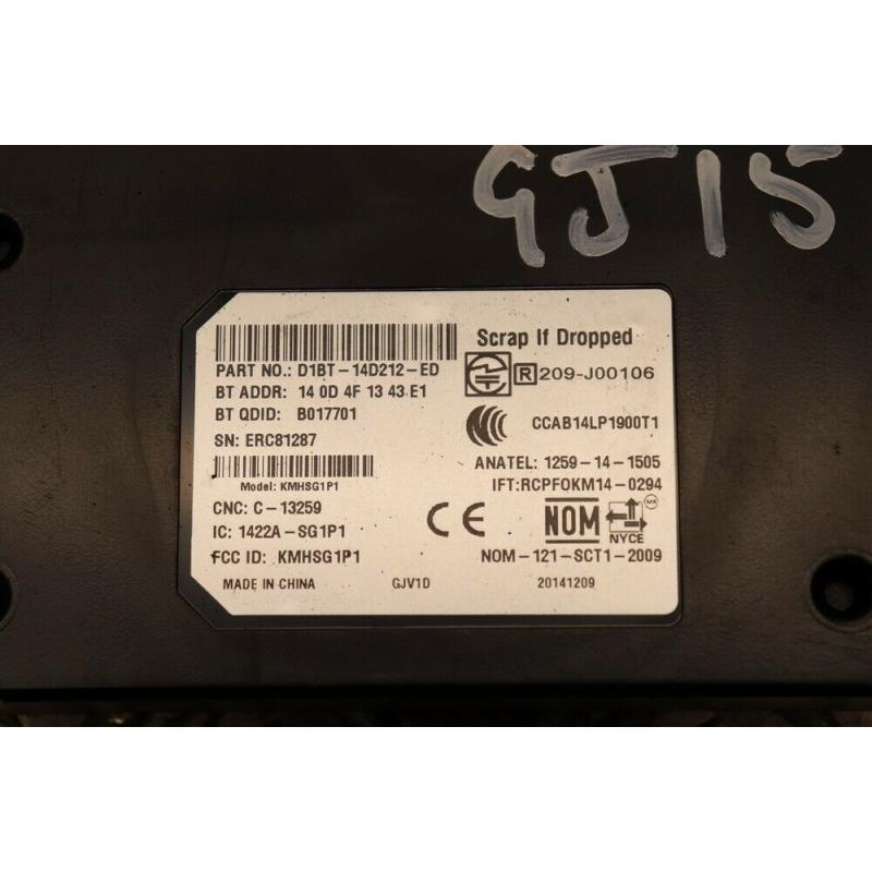 FORD FIESTA MK7 BLUETOOTH MODULE D1BT-14D212-ED 2013-2017 GJ15