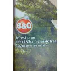 Christmas Tree xmas tree Artificial from B&Q. 6 feet tall Forest Pine green spruce