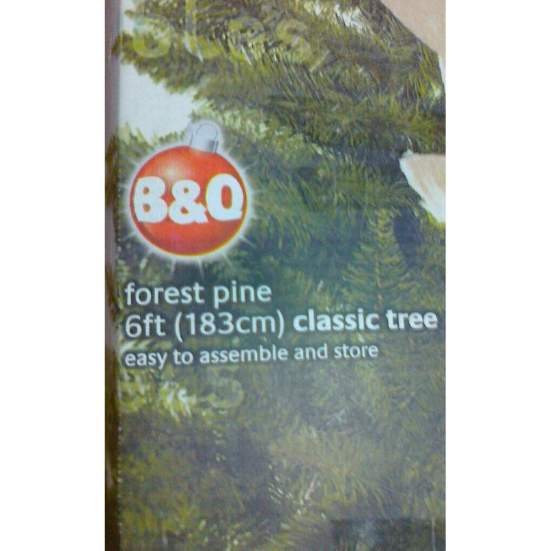 Christmas Tree xmas tree Artificial from B&Q. 6 feet tall Forest Pine green spruce